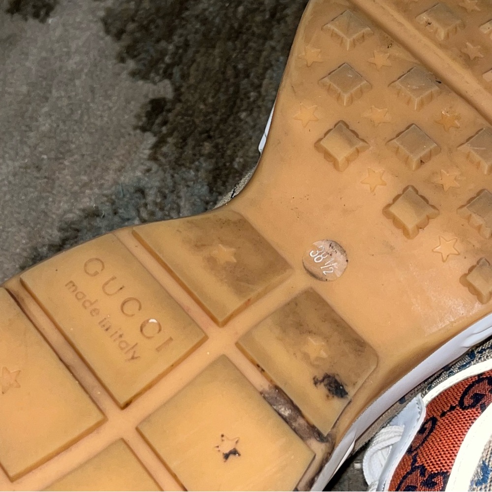 Gucci Rhyton GG Logo Multi Orange Yellow Blue Red Authentic Sneakers With Box - Picture 9 of 16